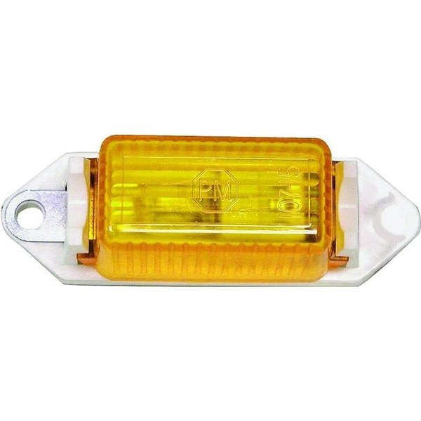 Pm Company Marker Light, 12 V, Incandescent Lamp, Amber Lens, Screw Mounting V107WA